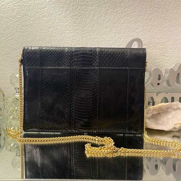 RARE, Auth MK Genuine Snake Skin envelope clutch handbag - Picture 9 of 11